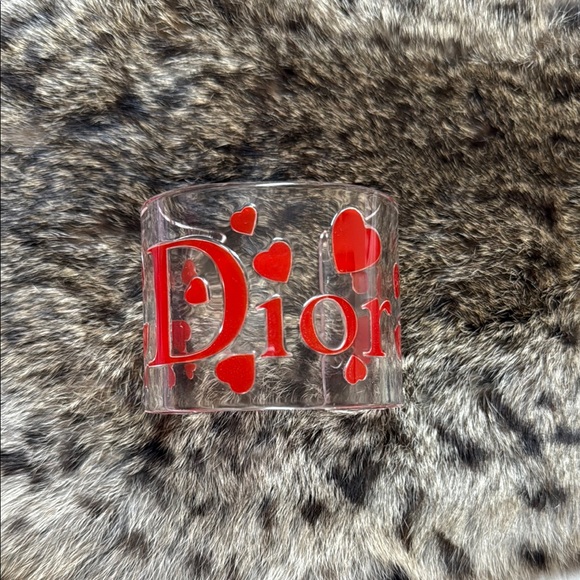 Authentic Vintage Dior Clear and Red Heart Bracelet - Picture 1 of 6